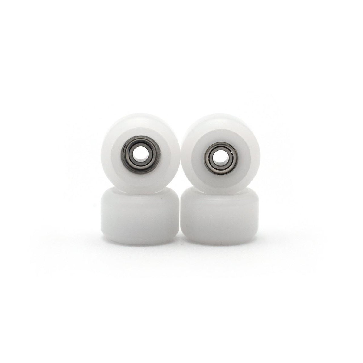 FlatFace Fingerboard Dual Durometer V2 Bearing Wheels - White and White