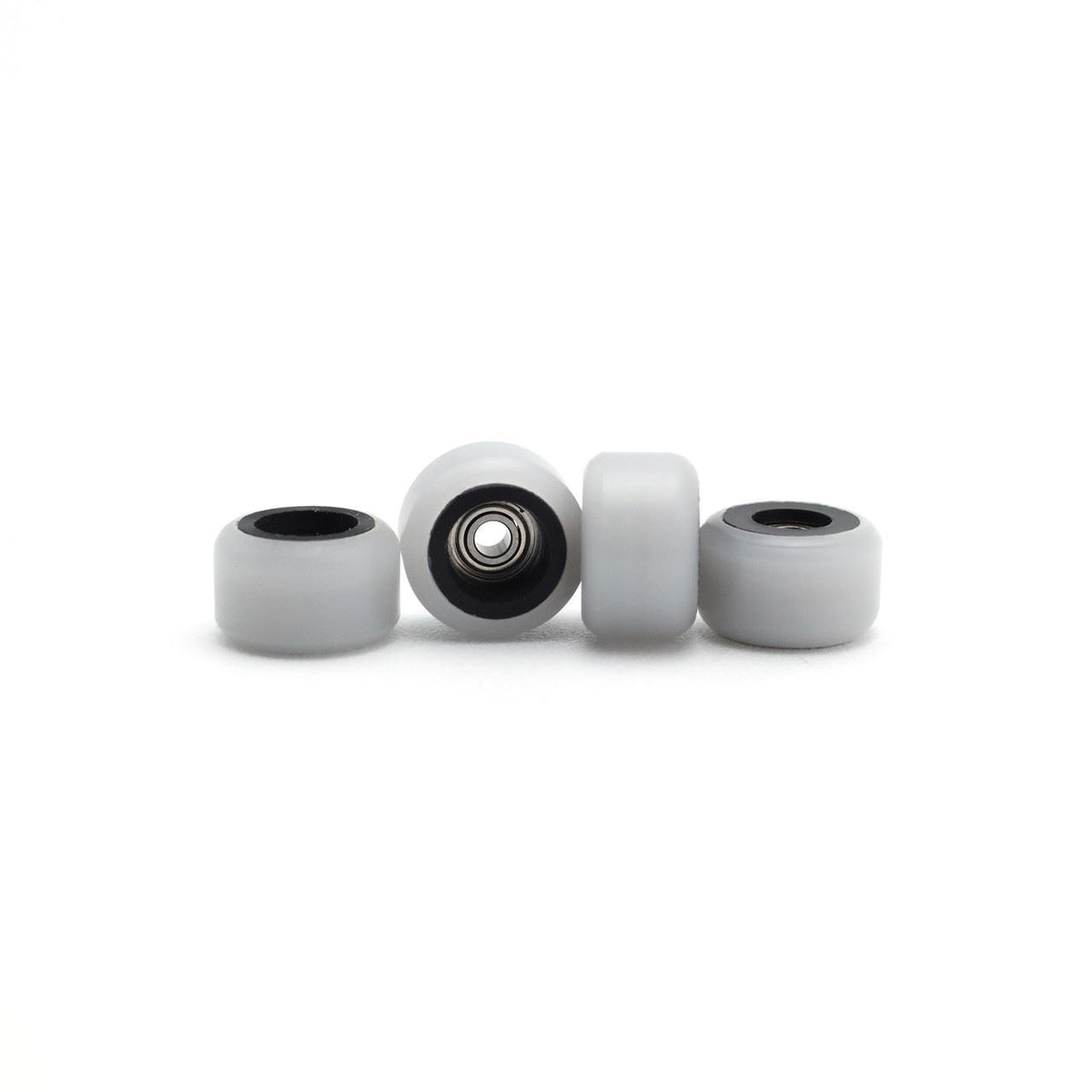 FlatFace Fingerboard Dual Durometer V2 Bearing Wheels - Black and White