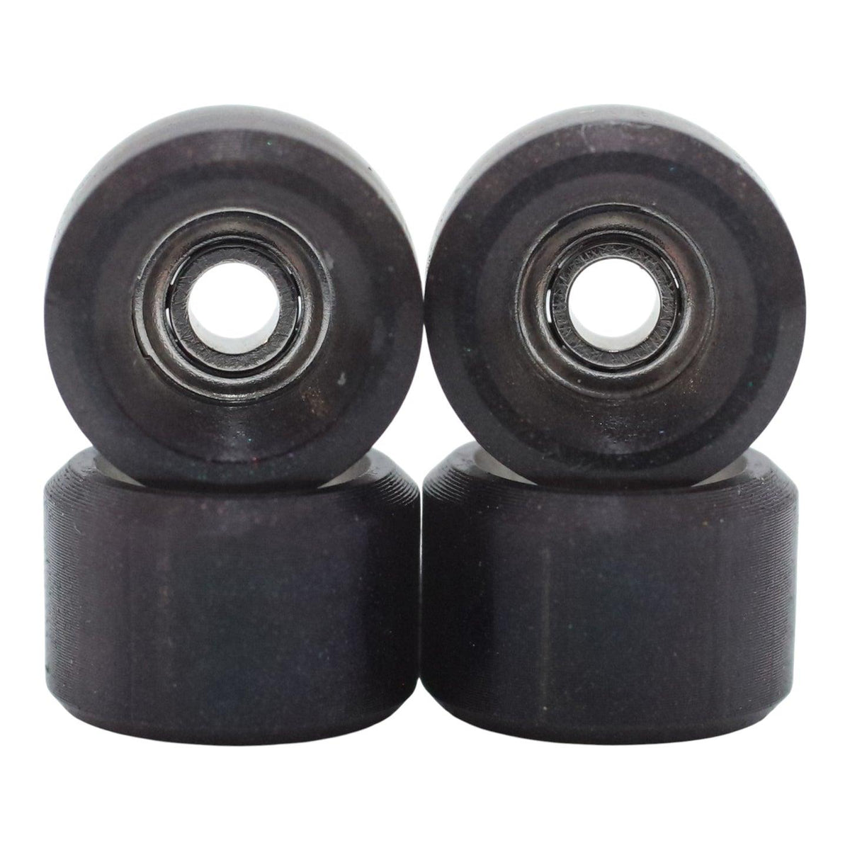 FlatFace x Blistered G1 Bearing Fingerboard Wheels - Black Sparkle Heatshift into Translucent Black Sparkle