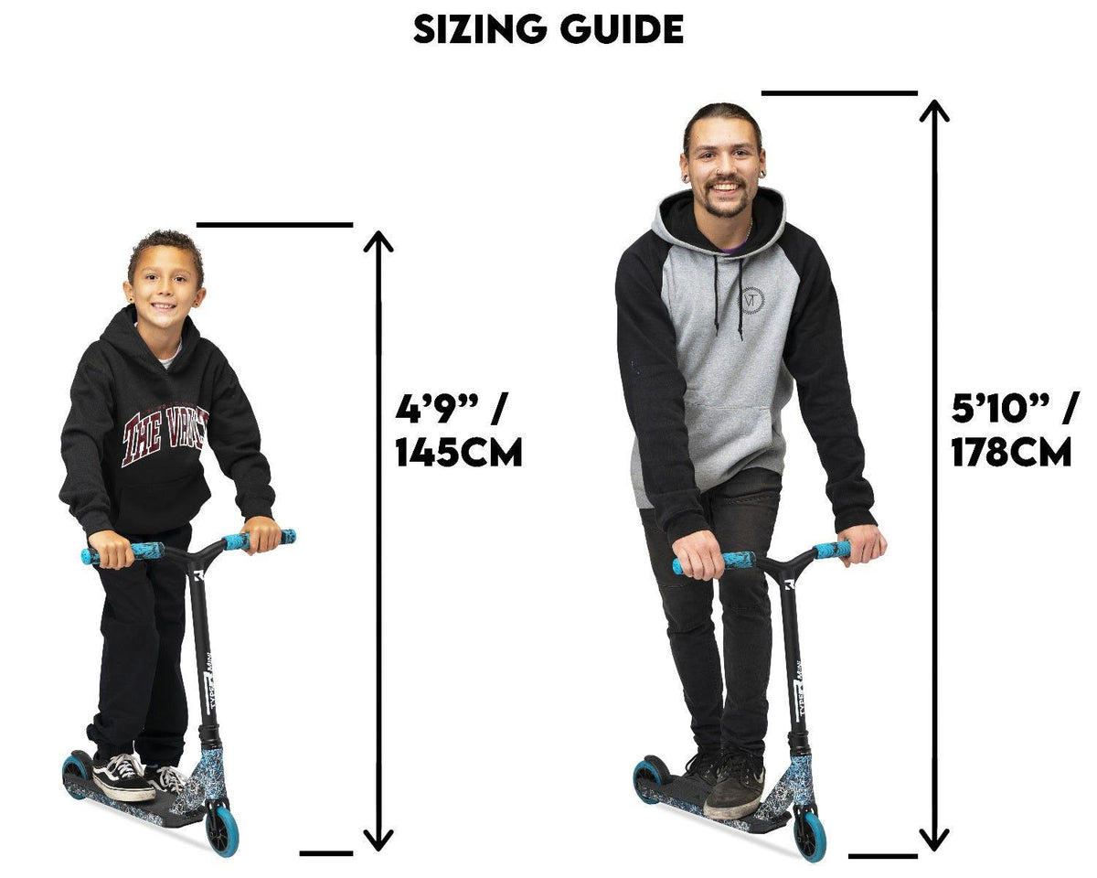 Sizing Guide for Root Industries Type R Mini Pro Scooter