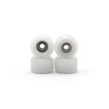 FlatFace Fingerboard Dual Durometer V2 Bearing Wheels - White and White