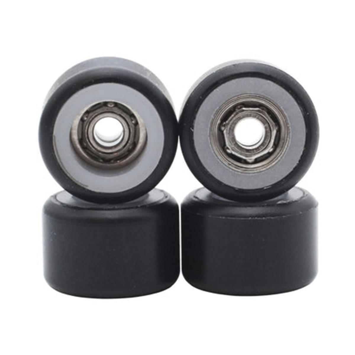 FlatFace Fingerboard Dual Bearing Dual Durometer V1 Wheels - White/Black