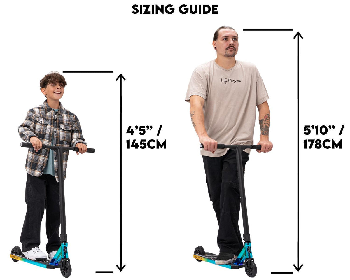 Sizing Guide for Madd Gear MG6 Kinetic Pro Scooter