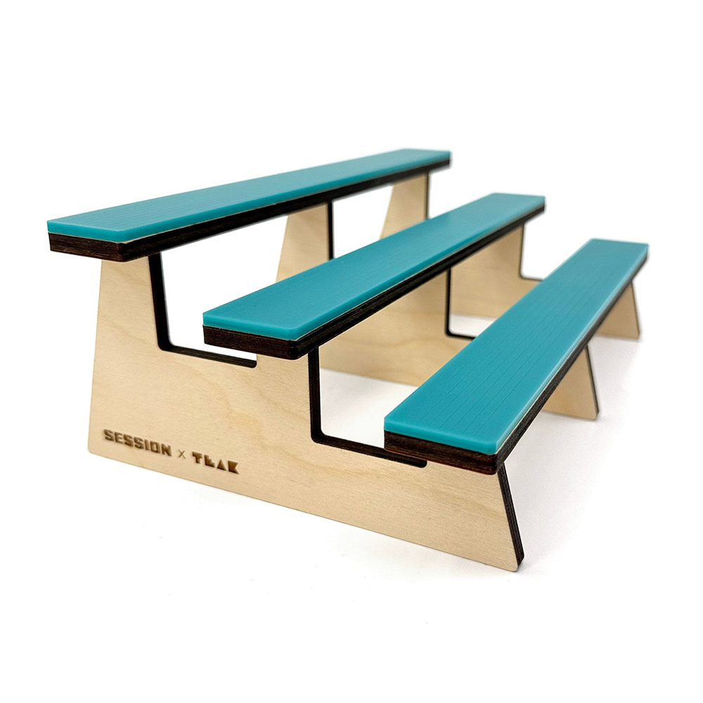 Teak Tuning Fingerboard Ramp - The Bleacher w/ Acrylic Surface