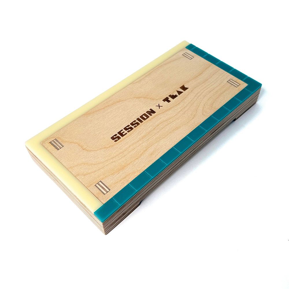 Teak Tuning Fingerboard Ramp - Manual Pad w/ Acrylic Coping