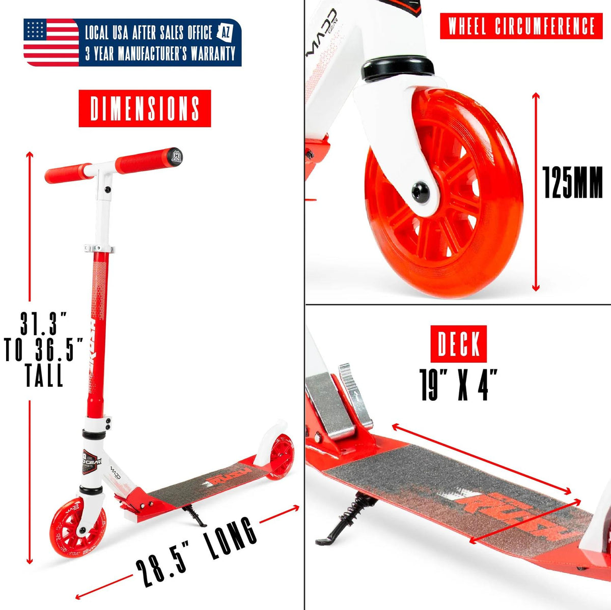 Madd Gear Rush 125 Youth Scooter