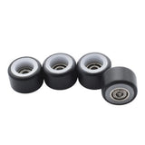 FlatFace Fingerboard Dual Bearing Dual Durometer V1 Wheels - White/Black