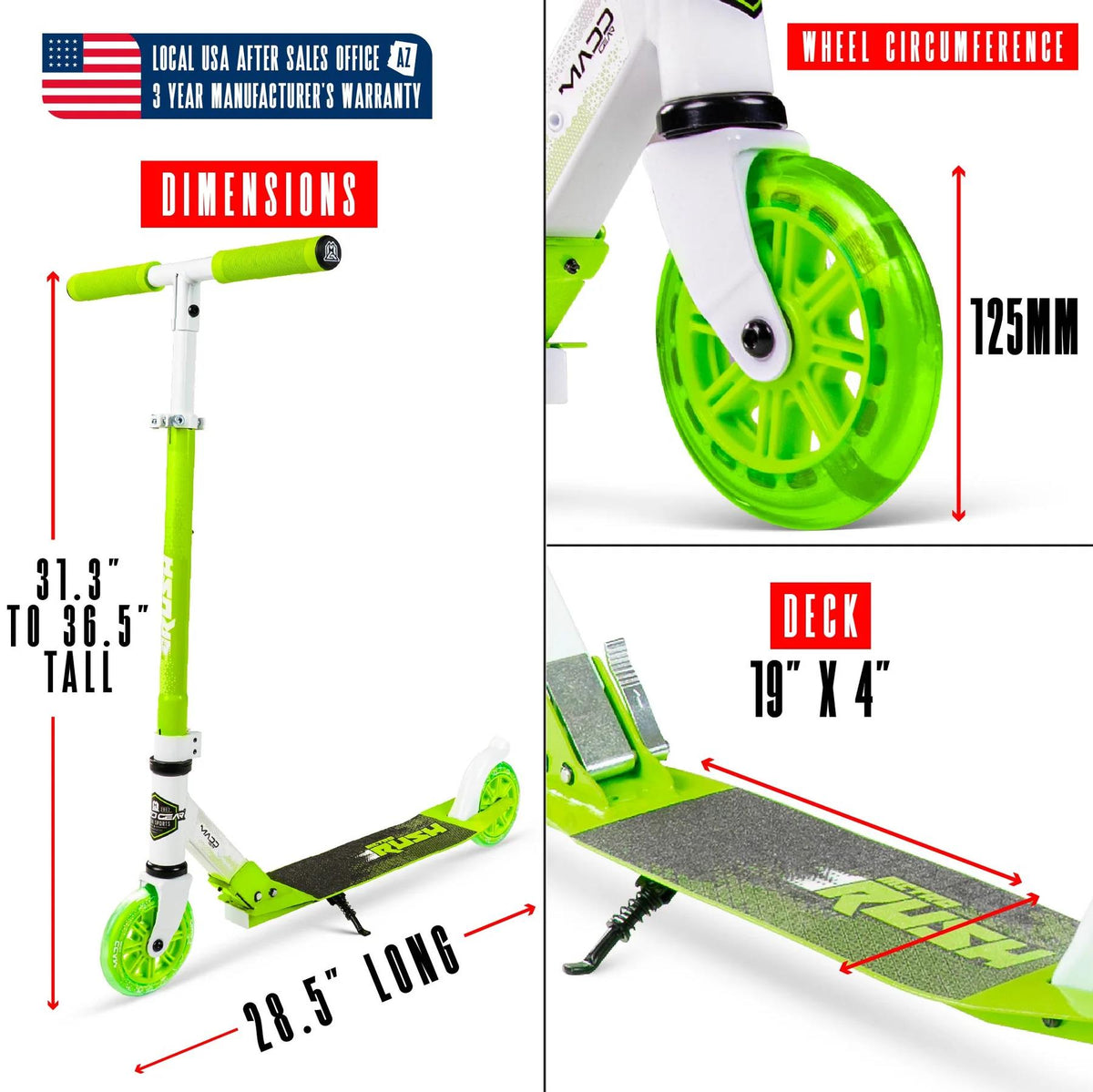 Madd Gear Rush 125 Youth Scooter