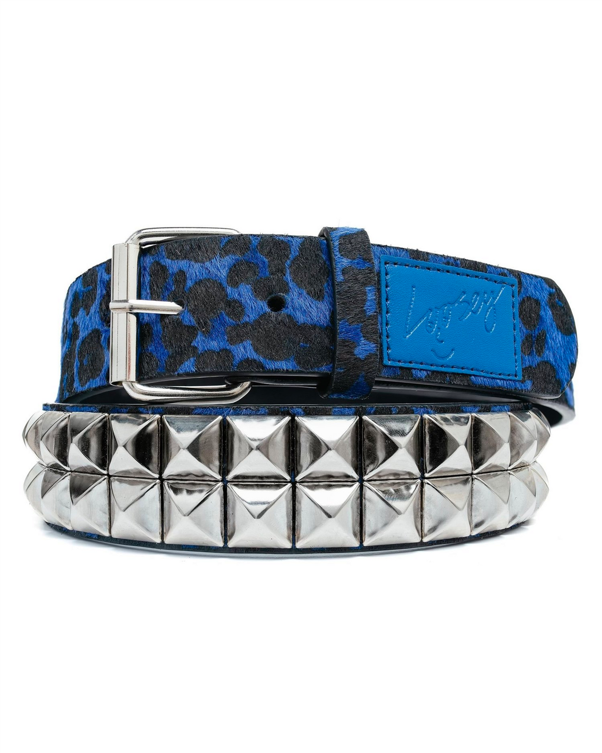 Loosey Blue Studded Cheetah Belt