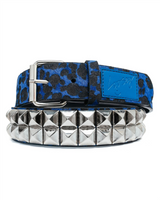 Loosey Blue Studded Cheetah Belt