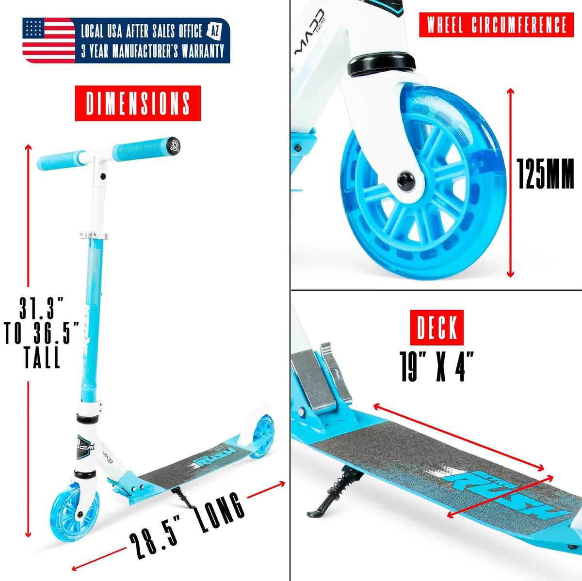 Madd Gear Rush 125 Youth Scooter
