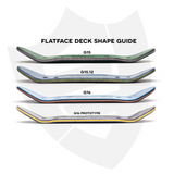 FlatFace G16 Fingerboard Deck - FF Logos White