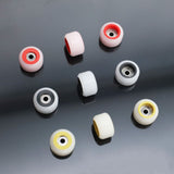 FlatFace Fingerboard Dual Durometer V2 Bearing Wheels - Black and White