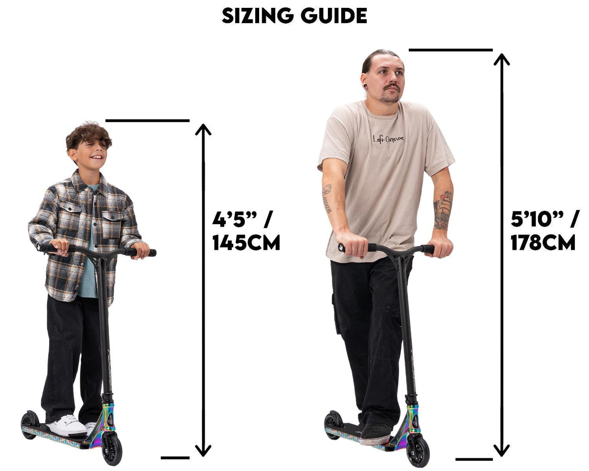 Sizing Guide for Envy Prodigy X One Pro Scooter