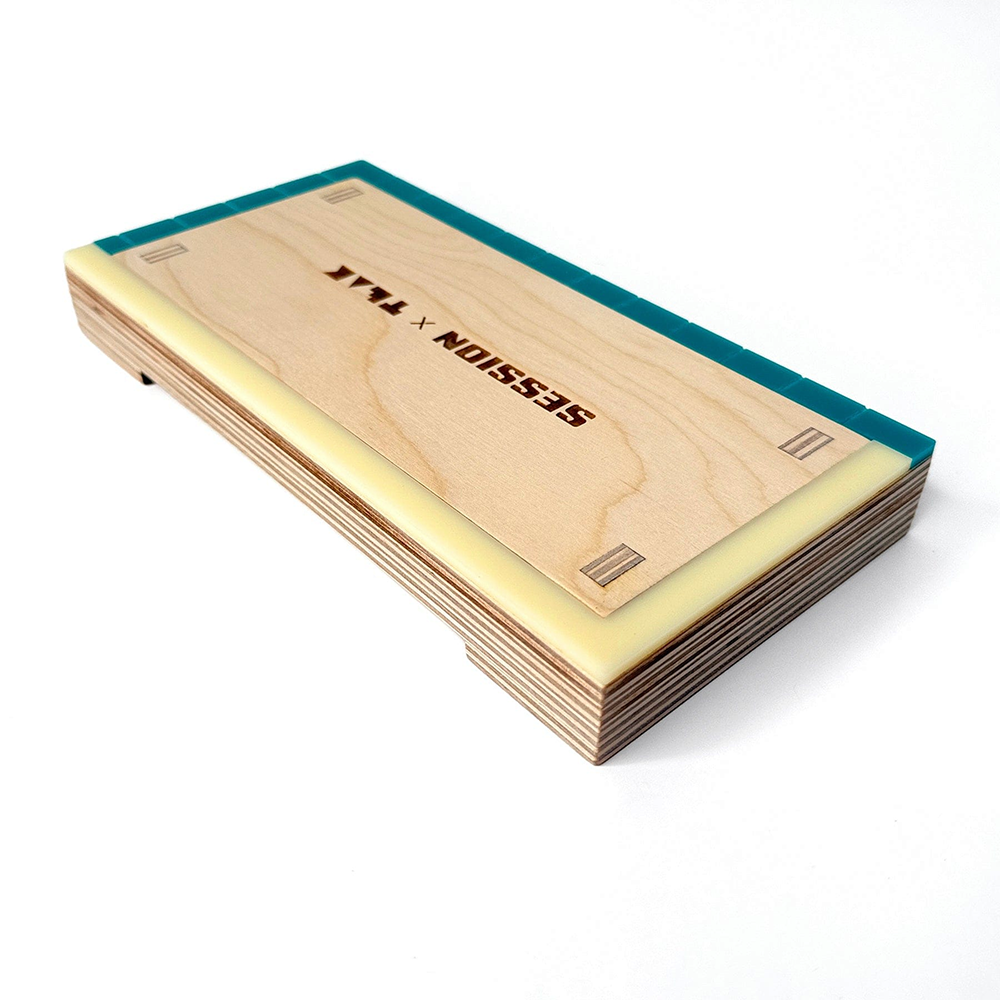 Teak Tuning Fingerboard Ramp - Manual Pad w/ Acrylic Coping