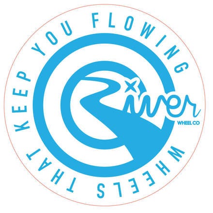 River Wheel Co. Large Round Sticker
