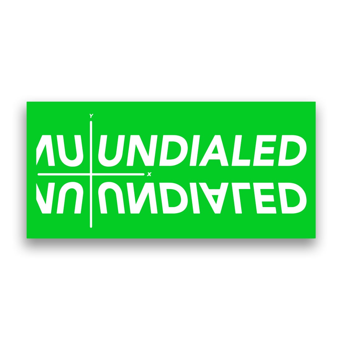 Undialed 2D Sticker